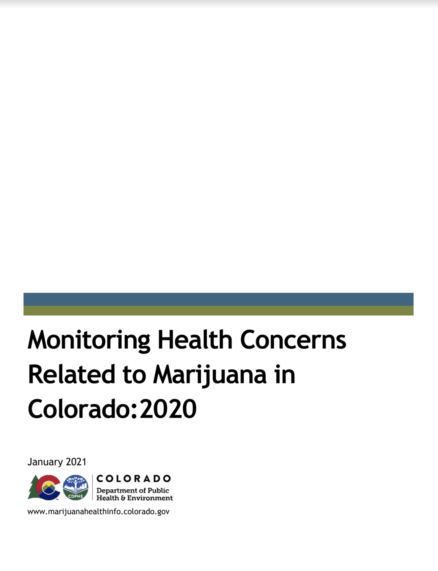 Monitoring Health Concerns Related to Marijuana in Colorado
